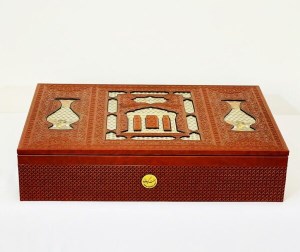 کتاب ست حافظ به همراه گلدان فیروزه نشر هلیا ( وزیری،چرم،جعبه دار)