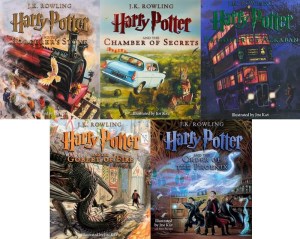 کتاب Harry Potter مجموعه پنج جلدی مصور(رحلی-گالینگور)