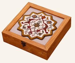 جعبه فرش چوبی حوض نقاشی