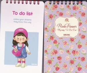 دفتر لیست انجام کار دختر TO DO LIST آبرنگ