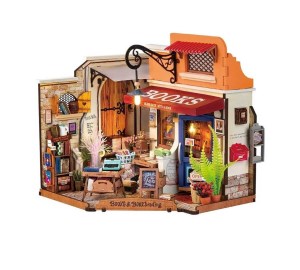 بازی سه بعدی مینیاتوری طرح کتابفروشی گوشه Corner Bookstore کد DG164 برند روبوتایم