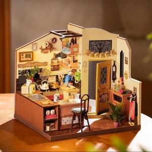 بازی سه بعدی مینیاتوری طرح آشپزخانه کوچک cozy kitchen dg159 برند روبوتایم