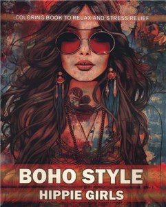 کتاب رنگ آمیزی بزرگشالان: BOHO STYLE HIPPIE GIRLS نشر حوض نقره