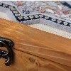 جعبه فرش چوبی گل و مرغ