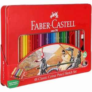 مداد رنگی 48 رنگ فلزی فابرکاستل